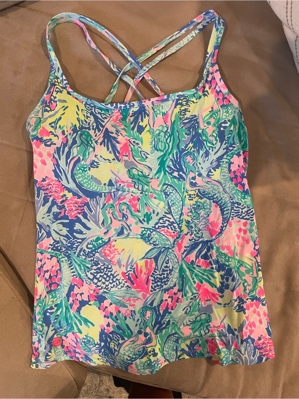 Lilly Pulitzer Luxletic Mermaid Print Top
